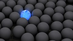 3D view abstract blue