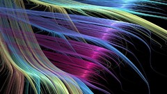 3D view abstract blue