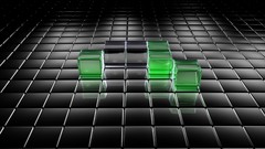 3D view abstract cubes