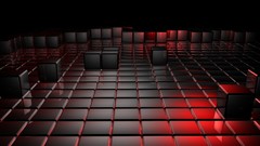 3D view abstract cubes