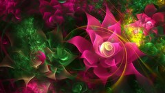3D view abstract Flowers