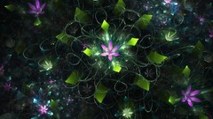 3D view abstract Flowers