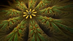 3D view abstract Flowers