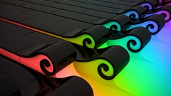 3D view abstract multicolor