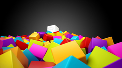 3D view abstract multicolor