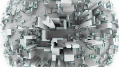 3D view abstract white
