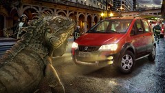 3D view cars lizards