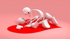 3D view love figurines