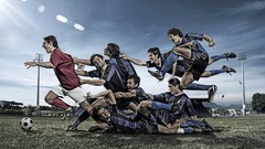 3D view soccer artwork