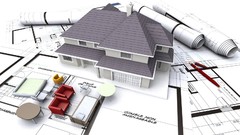 3D view white architecture