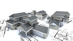 3D view white architecture