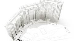3D view white architecture
