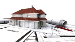 3D view white architecture