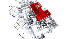 3D view white architecture