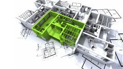 3D view white architecture