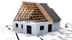 3D view white houses