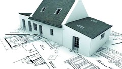 3D view white houses