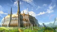 Abandoned architecture fantasy art