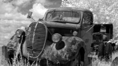 Abandoned cars truck photoshot