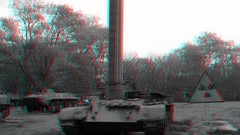 Abandoned Chernobyl 3d old buildings anaglyph