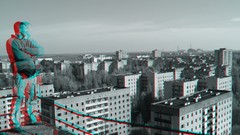 Abandoned Chernobyl 3d old buildings anaglyph