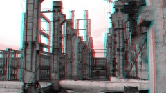 Abandoned Chernobyl 3d old buildings anaglyph