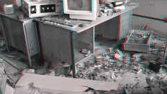 Abandoned Chernobyl old buildings anaglyph