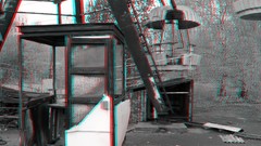 Abandoned Chernobyl old buildings anaglyph