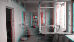 Abandoned Chernobyl old buildings anaglyph