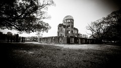 Abandoned grayscale Hiroshima