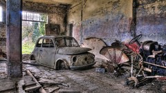 Abandoned HDR Photography Fiat 500