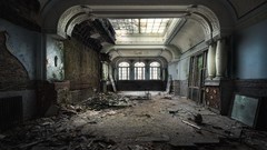 Abandoned houses cityscapes