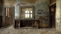 Abandoned ruins architecture urban