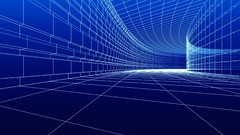 Abstract 3d illustrations tunnels