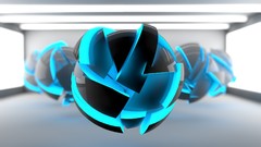 Abstract 3d Pokeball digital art Cinema4D