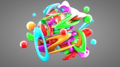 Abstract 3d Pokeball digital art Cinema4D