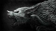 Abstract 3d werewolves