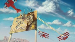 Abstract advertisement artwork pinups