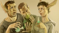 Abstract advertisement artwork pinups