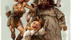 Abstract advertisement family funny artwork pinups