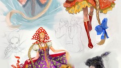 Abstract advertisement Russia artwork pinups