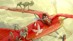 Abstract advertisement skeletons artwork pinups