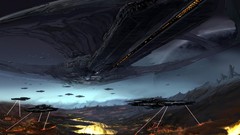 Abstract Aliens spaceships