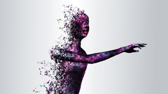 Abstract allen digital art grey background isabel