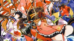 Abstract Anime Cameras masks anime girls yukata