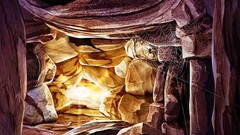 Abstract Anime caves