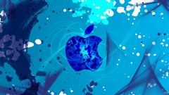 Abstract apple inc logos