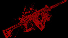 Abstract Army weapon breathe gunneed
