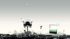 Abstract artwork City moon