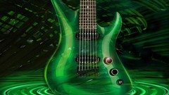 Abstract artwork electric guitars